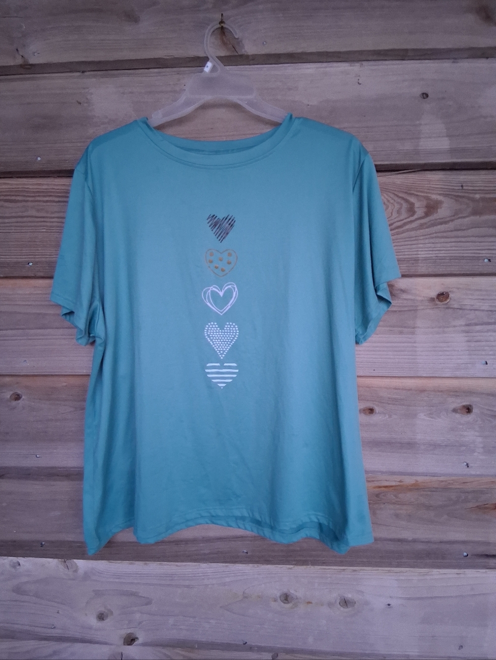 Shein Curve Heart Print Top